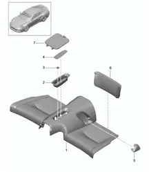 Rivestimento rivestimento - sedile posteriore - COUPE - 991 Turbo 2014-20