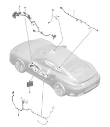 Porte telai elettrici / Consolle centrale / Vano portaoggetti / Porte unità di controllo / Comando capote 991 Turbo >>2016