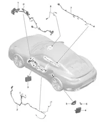 Portiere cablaggio / Consolle centrale / Portiere centralina / Comando capote 991 Turbo / GT2 RS 2017>>
