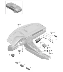 Interruttore / Pannello di controllo / Aria condizionata 991 Turbo / GT2 RS 2014-20