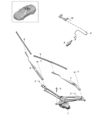 Scheibenwischanlage, kompl. / Regensensor 991 Turbo / GT2 RS 2014-20