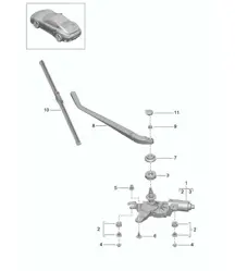 Limpiaparabrisas trasero (PR:425) 991 Turbo / GT2 RS 2014-20