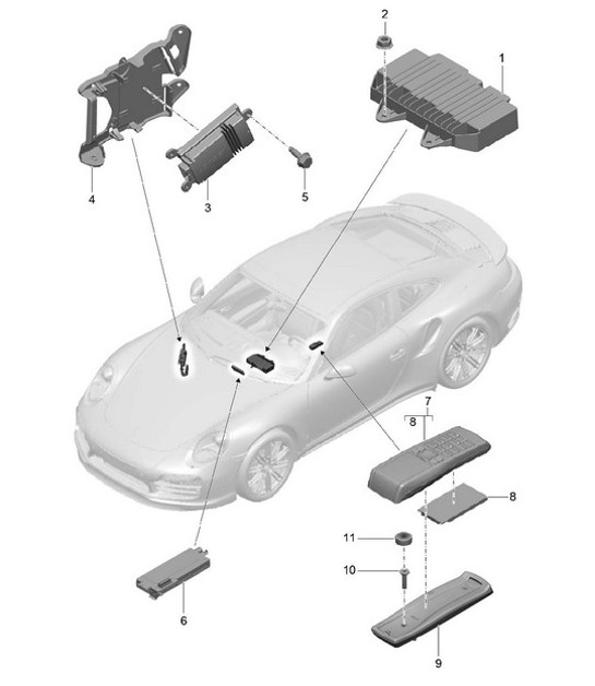 Diagram 911-010 Porsche 928GTS 5.4L 1992-95 