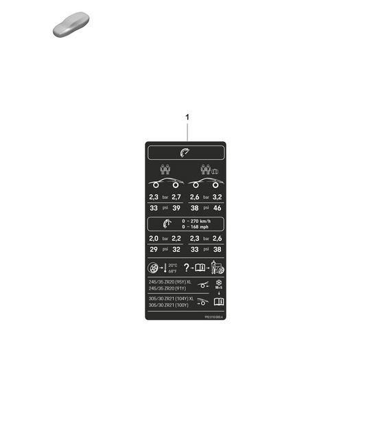 Diagram 003-005 Porsche 997 MKII GT3 2010-11 Accessories & others 