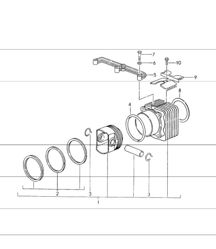 cylinder with piston 993 1994-98 cylinder with piston 993 1994-98
