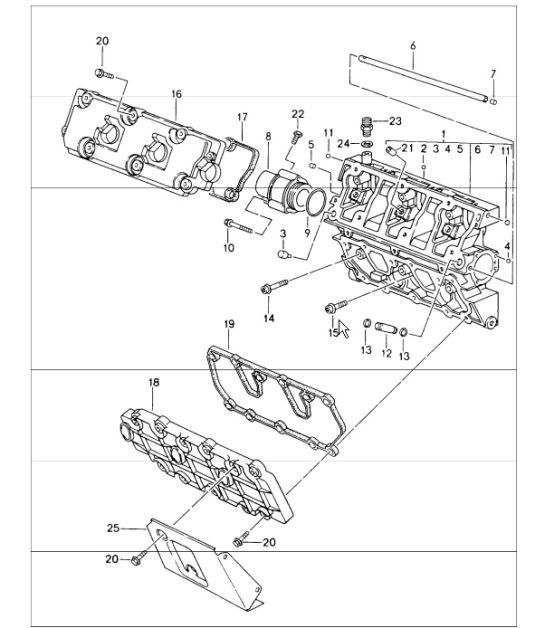Diagram 103-07 Porsche 968 (1992-1995) Engine