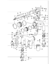 l-jetronic intake distributor 993 CARRERA M64.05/06/07/08 and 993 TURBO M64.60 1994-98