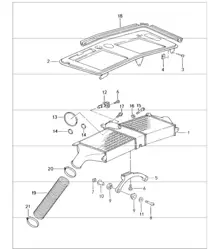 charge air cooler 993 TURBO 1994-98