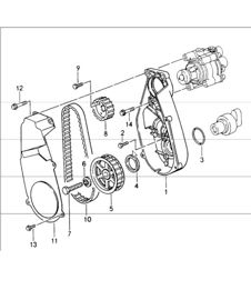 driving mechanism power-steering pump 993 1994-98 driving mechanism power-steering pump 993 1994-98