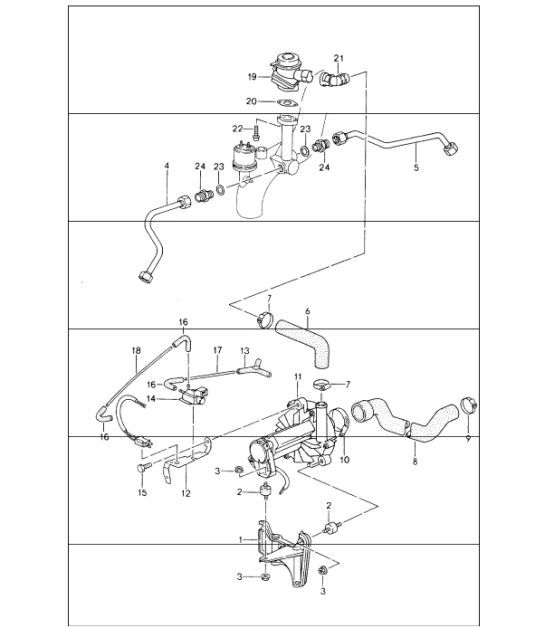 Diagram 108-07 Porsche 997 (911) MK2 2009-2012 Engine