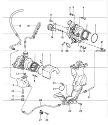 bomba de aceite del turbocompresor para turbocompresor 993 1994-98