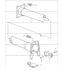 central tube 993 CARRERA G64.20/21 and 993 TURBO G64.51/52 1995 ONWARDS