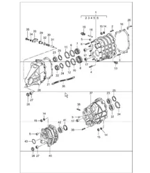 gear housing transmission cover for 993 CARRERA G50.20/21, 993 CARRERA RS G50.31/33, 993 CARRERA 4 G64.20/21 (1995 onwards) and 993 TURBO G64.51 1994-98