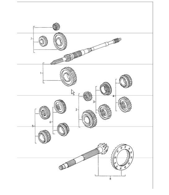 Diagram 303-01 Porsche Cayenne S 4.5L V8 2003>> Transmission