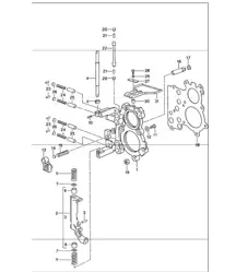 tensioning plate and shift control lock device for 993 CARRERA G50.20/21, 993 CARRERA 4 G64.20/21 (1995 onwards), 993 CARRERA RS G50.31/33 and 993 TURBO