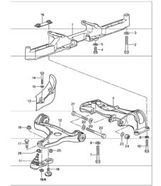 cross member wishbone 993 1994-98 cross member wishbone 993 1994-98
