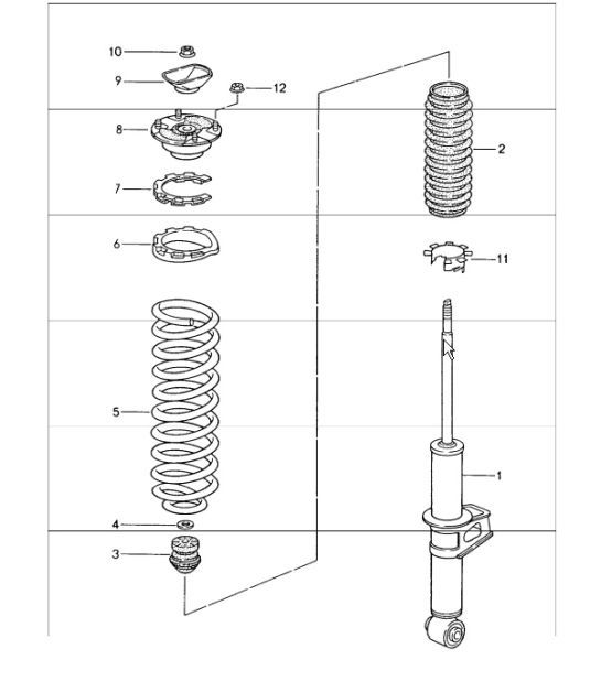 Diagram 502-00 Porsche Boxster 986/987/981 (1997-2016) Rear Axle