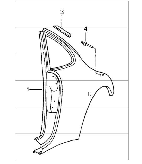 Diagram 801-55 Porsche 993 (911) C2 1994-97 Body