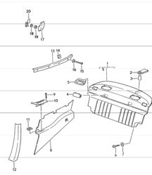 interior equipment rear 993 COUPE 1994-98