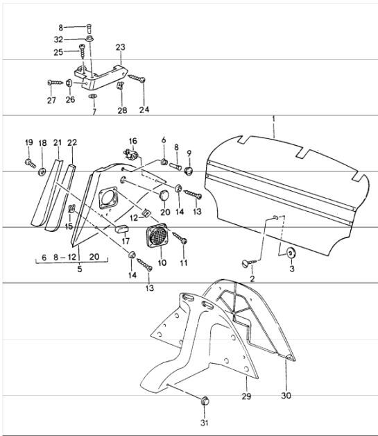 Diagram 807-07 Porsche 993 (911) (1994-1998) Body