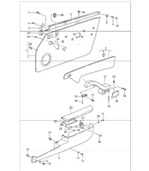 interior equipment doors  993 CARRERA / 4 UPTO 1996 and 993 TURBO/TARGA UPTO 1996