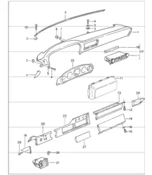 dashboard for cars with airbag passenger's side 993 1994-98