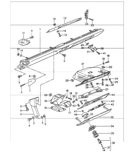 Diagram 809-01 Porsche 911 1975-1977 3.0L Turbo (930) Body