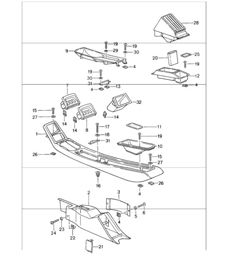 centre console 993 1994-98 centre console 993 1994-98
