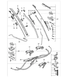driving mechanism glass roof 993 TARGA 1994-98