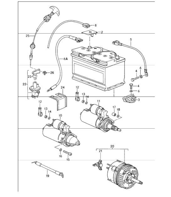 Diagram 902-05 Porsche Cayenne 3.6L 2007>> Electrical equipment