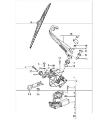 rear window wiper 993 COUPE 1994-98
