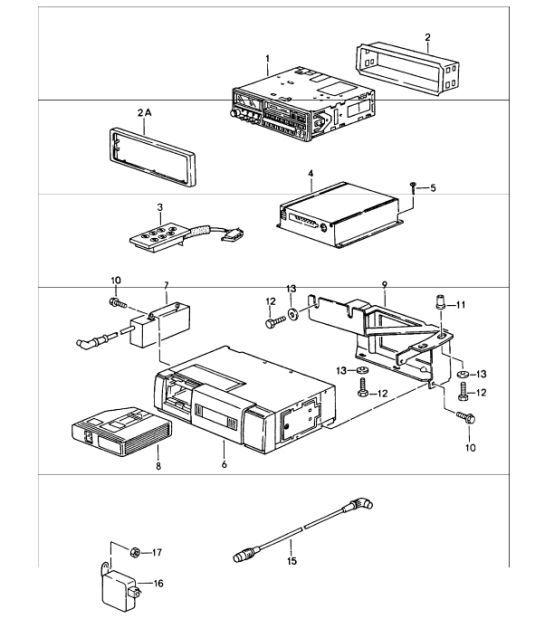 Diagram 911-00 Porsche 993 (911) TURBO S 1994-97 Electrical equipment