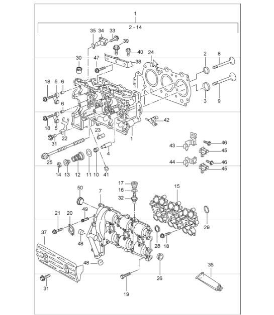 Diagram 103-01 Porsche 997 (911) MK2 2009-2012 Engine