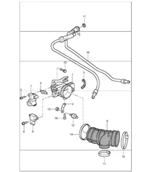 throttle body 996 CARRERA 2/4/4S M96.01/02/03/04  1998-05