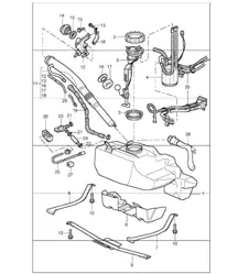Kraftstofftank 996 CARRERA 4/4S M339 (Allradantrieb) 1998-05