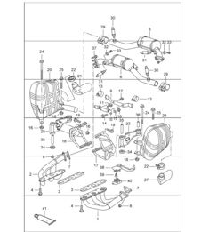 exhaust system 996 CARRERA 2/4 M96.01/02/04 UPTO 2001 exhaust system 996 CARRERA 2/4 M96.01/02/04 UPTO 2001