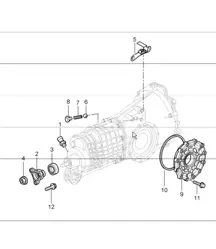 transmission, installed single parts 996 CARRERA 2/4 (M338/M339) G96.00/30/01/31 1998-05