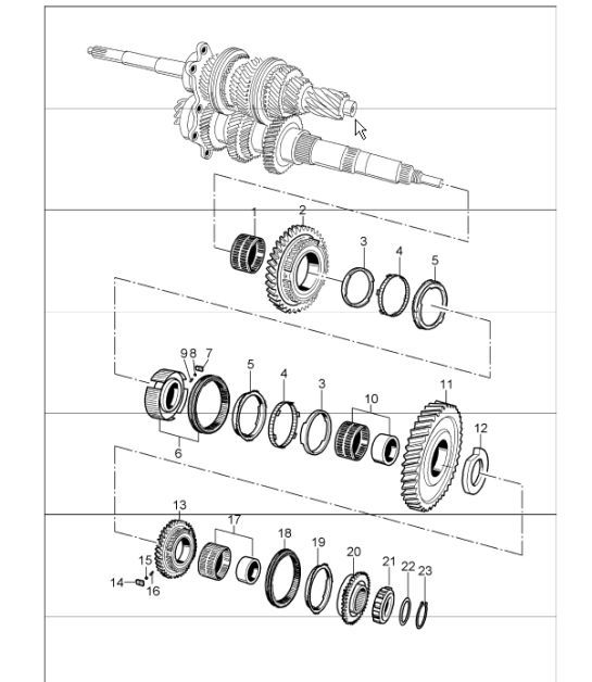Diagram 303-10 Porsche Cayenne S/GTS 4.8L 2007>> Transmission