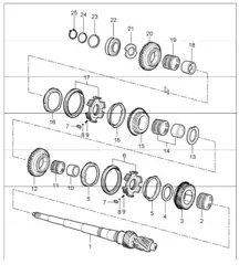 Zahnräder und Wellen 996 CARRERA 2/4 G96.00/30/01/31 1998-05