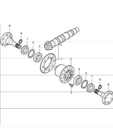 differential rear axle 996 CARRERA 2/4  G96.00/30/01/31  1998-05 differential rear axle 996 CARRERA 2/4  G96.00/30/01/31  1998-05