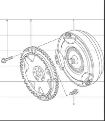 tiptronic torque converter, drive plate 996 CARRERA 2/4 (M338/M339)  A96.10/35  2002 ONWARDS