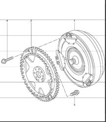 tiptronic torque converter, drive plate 996 CARRERA 2/4 (M338/M339)  A96.10/35  2002 ONWARDS
