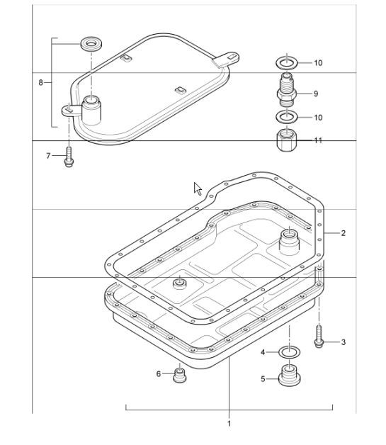 Diagram 340-01 Porsche Cayman S 3.4L 987C 2005-08 Transmission