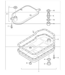 tiptronic oil filter,  oil pan 996 CARRERA 2/4 (M338/M339)  A96.00/30  UPTO 2001 tiptronic oil filter,  oil pan 996 CARRERA 2/4 (M338/M339)  A96.00/30  UPTO 2001