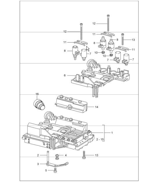 Diagram 340-04 Porsche 996 C4 3.4L 1997-08/01 Transmission
