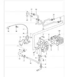 tiptronic atf cooler,  atf lines 996 CARRERA 2/4 (M338/M339)  A96.00/30  UPTO 2001
