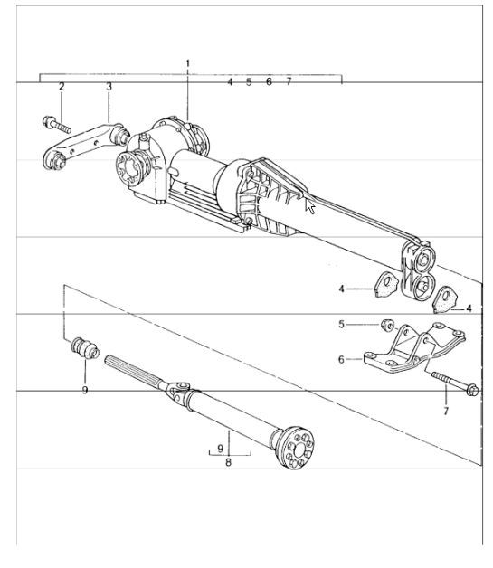 front-axle final drive, cardan shaft 996 M339 (All-wheel drive) Z96.00 1999 ONWARDS