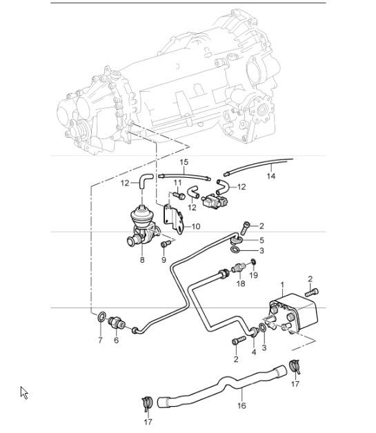 Diagram 360-03 Porsche 996 C2 3.6L 09/01-2005 Transmission