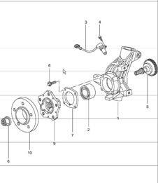 wheel carrier, wheel hub 996 1998-05 wheel carrier, wheel hub 996 1998-05