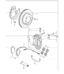 assale anteriore freno a disco 996 1998-05
